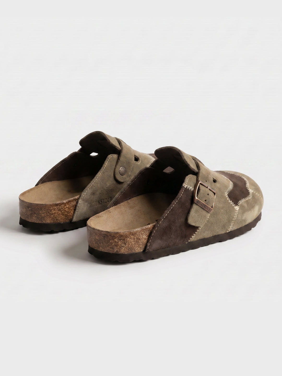 Men's beige suede clogs shown as a casual everyday footwear style