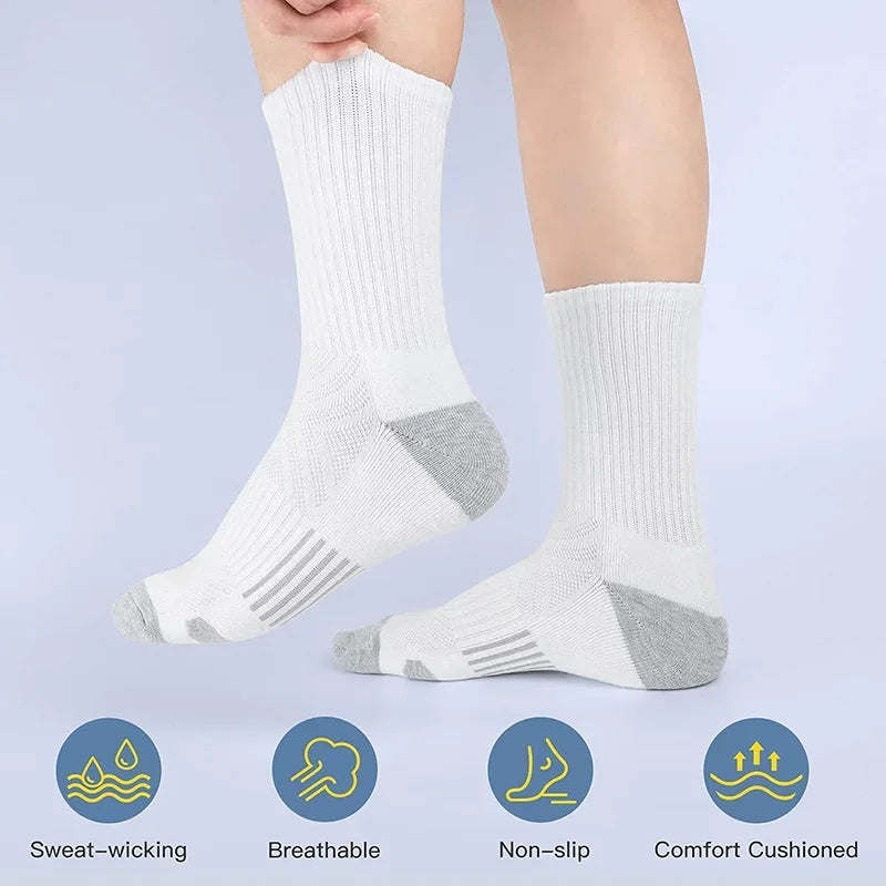 Men's Cushioned Breathable Athletic Crew Socks