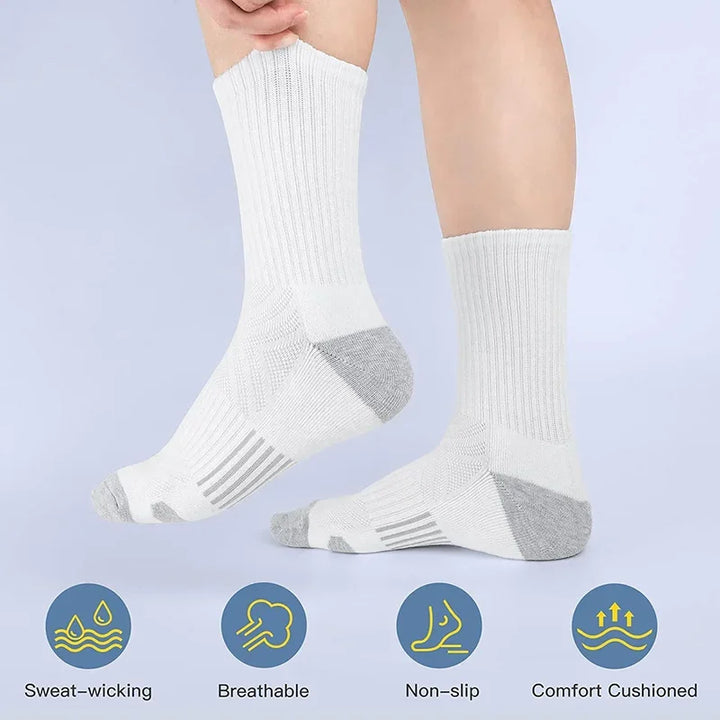 Men's Cushioned Breathable Athletic Crew Socks