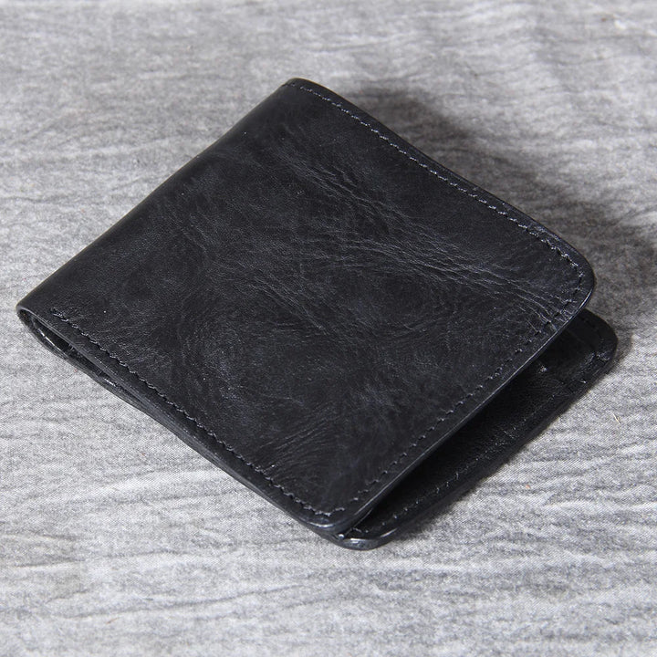 Bi-Fold Cowhide Leather Wallet