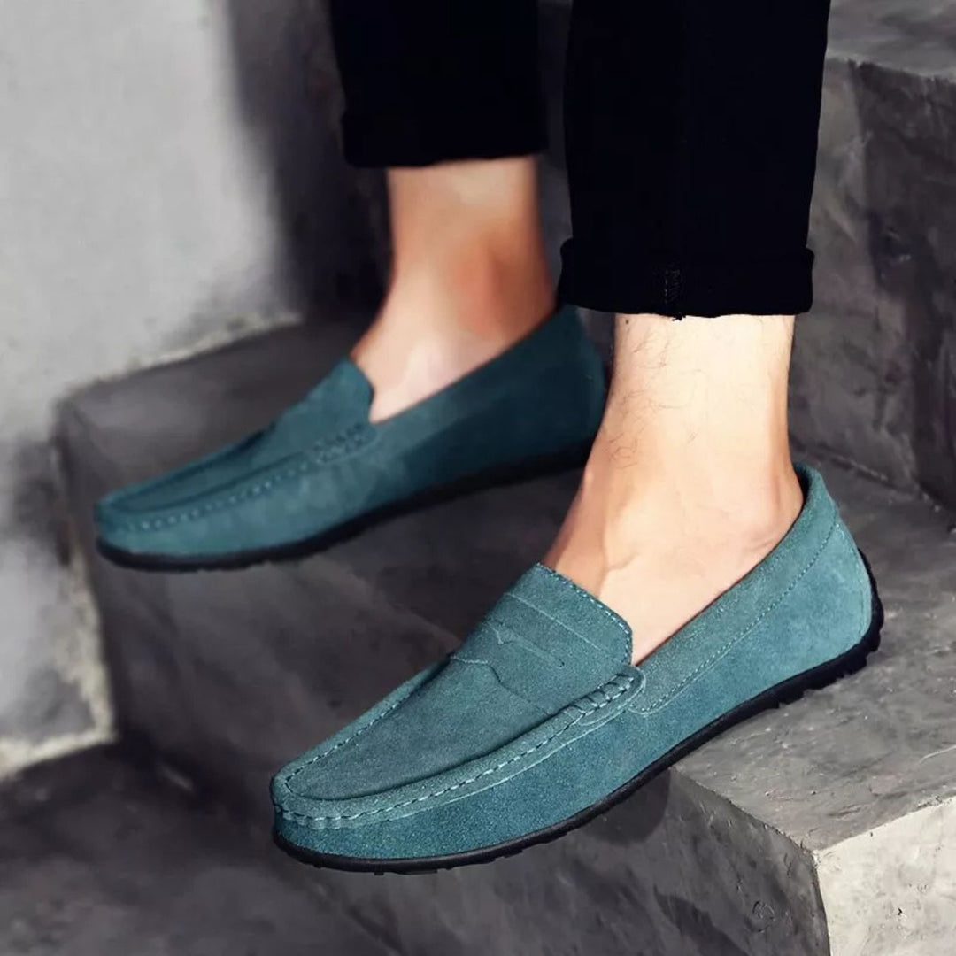 Men's Orthopedic Leather Slip-On Slippers