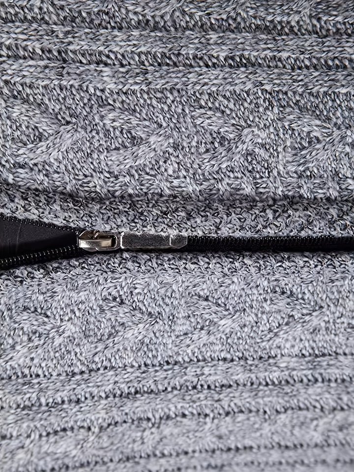 Men's textured cardigan suitable for everyday layering and cooler days