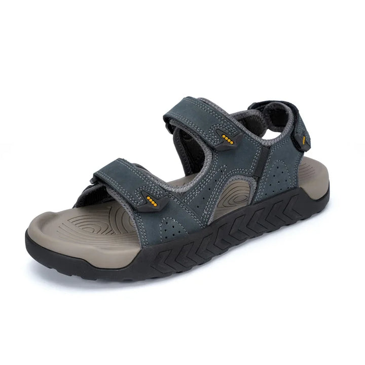 Men's Genuine Leather Outdoor Sandals Breathable Non Slip Sole