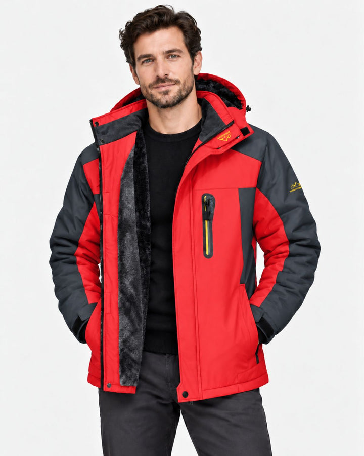 Men's winter jacket shown from the back with a relaxed silhouette