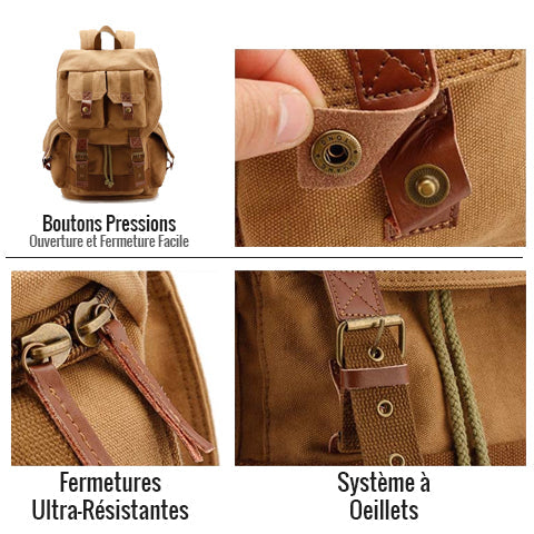 Waterproof Canvas Camera Backpack Vintage Rugged Style