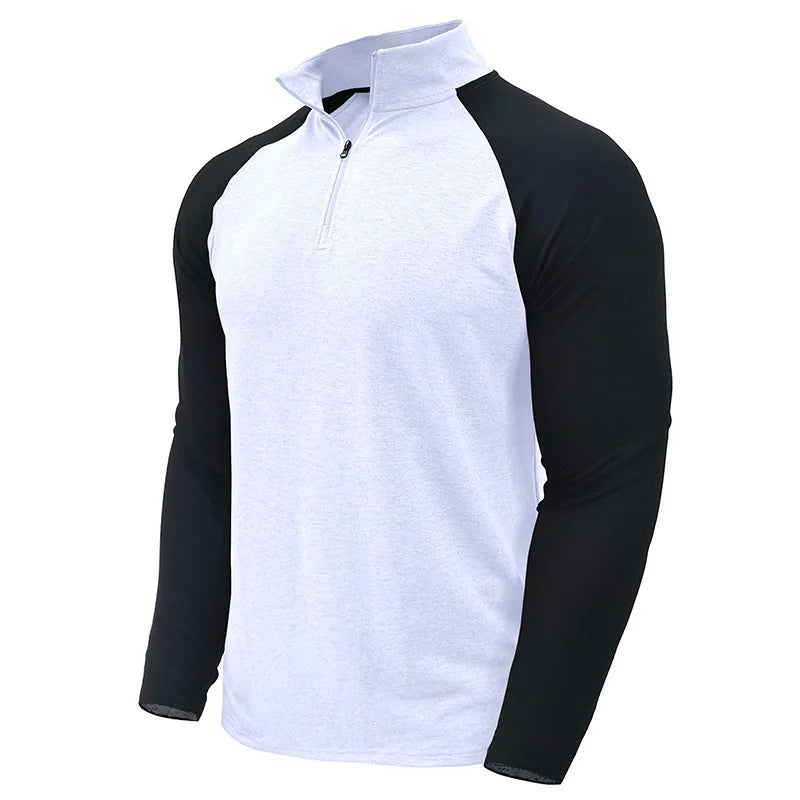 Men's Color Block Stretch Quarter Zip Pullover