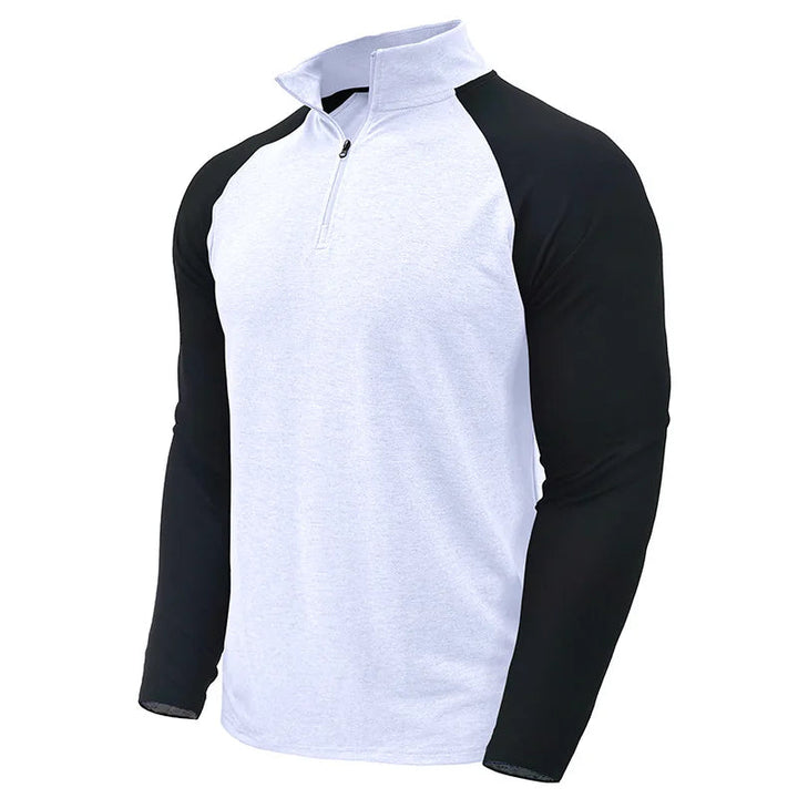 Men's Color Block Stretch Quarter Zip Pullover