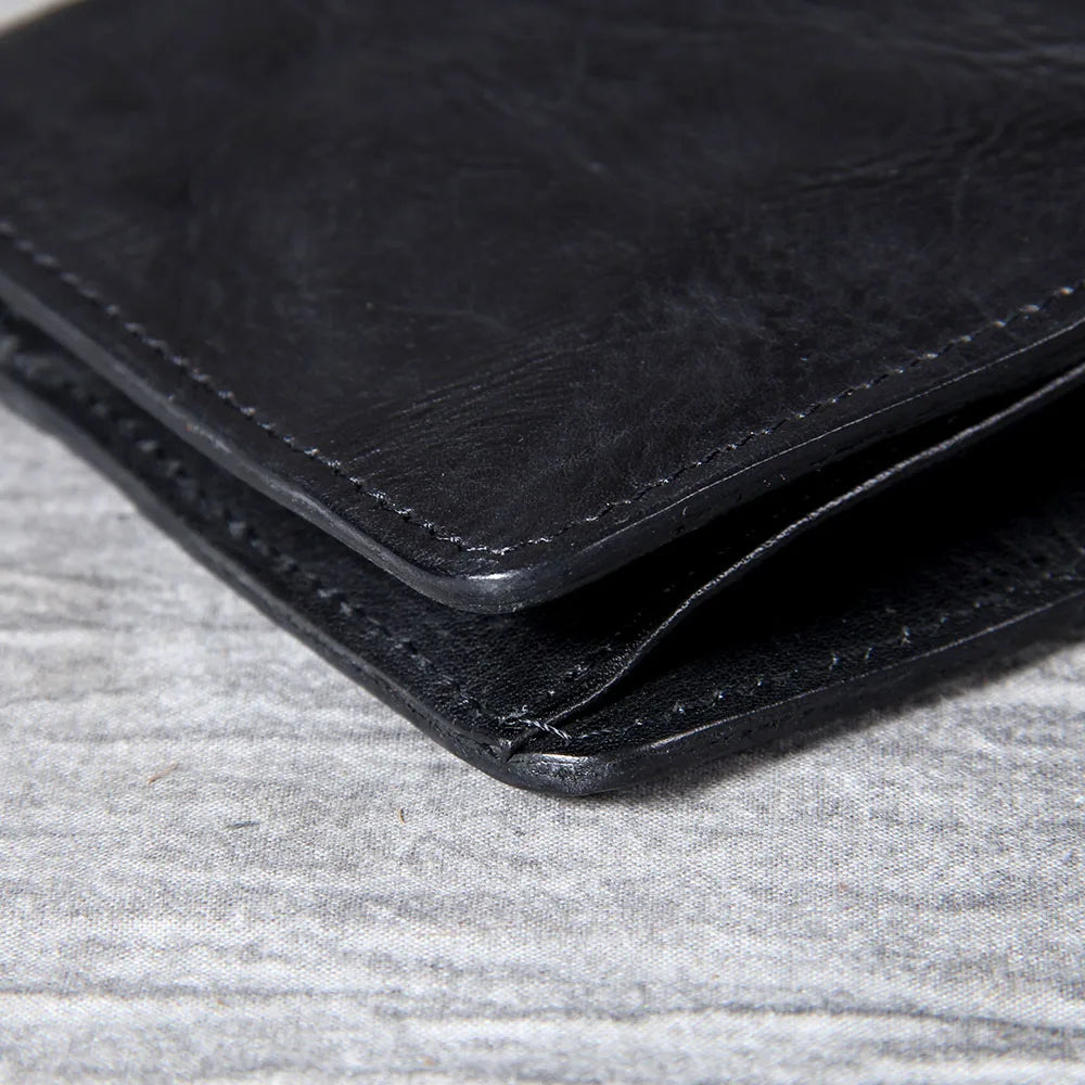 Bi-Fold Cowhide Leather Wallet