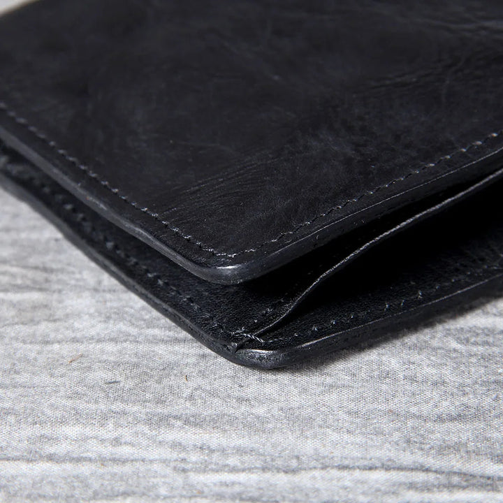 Bi-Fold Cowhide Leather Wallet