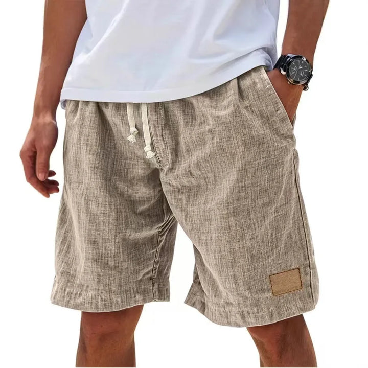Men's Casual Linen Drawstring Sweat Shorts