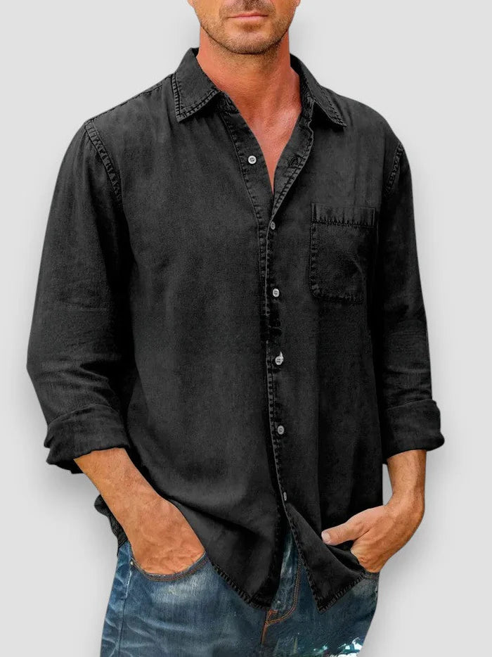 Men’s Long Sleeve Slim Fit Shirt Breathable Fabric