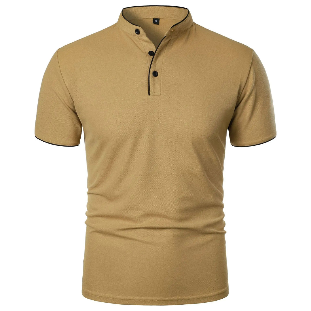 Modern Mandarin Collar Polo Shirt