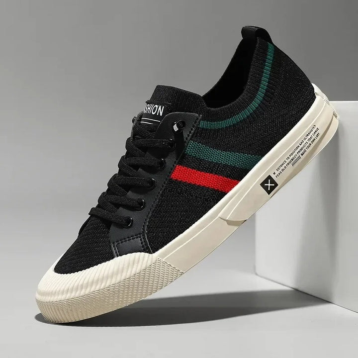 Stripe Knit Casual Sneakers