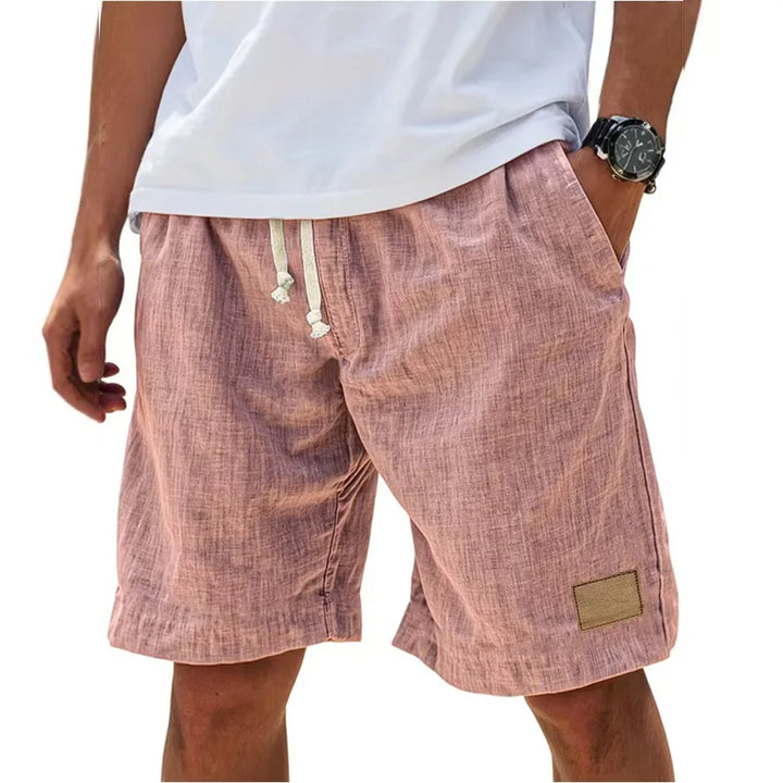 Men's Casual Linen Drawstring Sweat Shorts