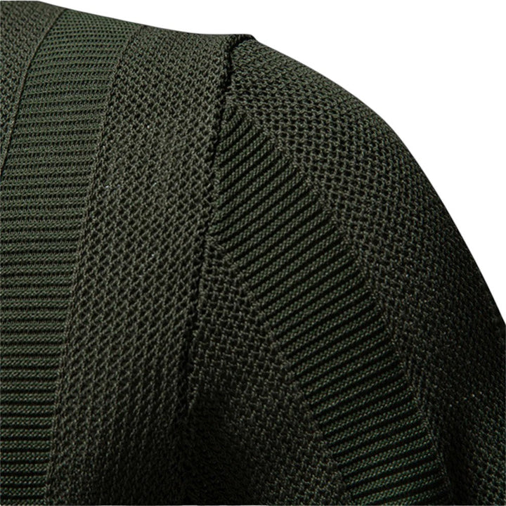 Men's Open-Knit Mesh Ribbed Hem Polo Shirt