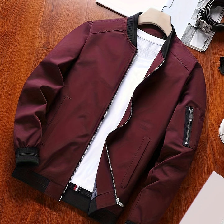 Men's outerwear jacket shown in a clean product view