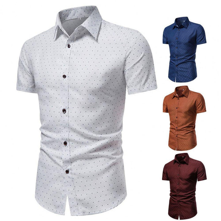 Tailored Lightweight Short-Sleeve Shirt Navy Blue