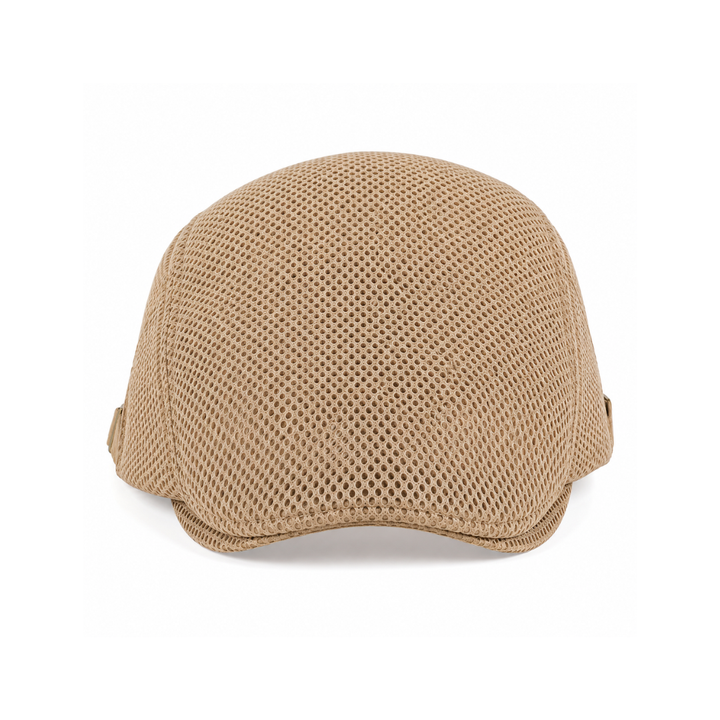 Men's casual mesh flat cap styled in a classic everyday look
