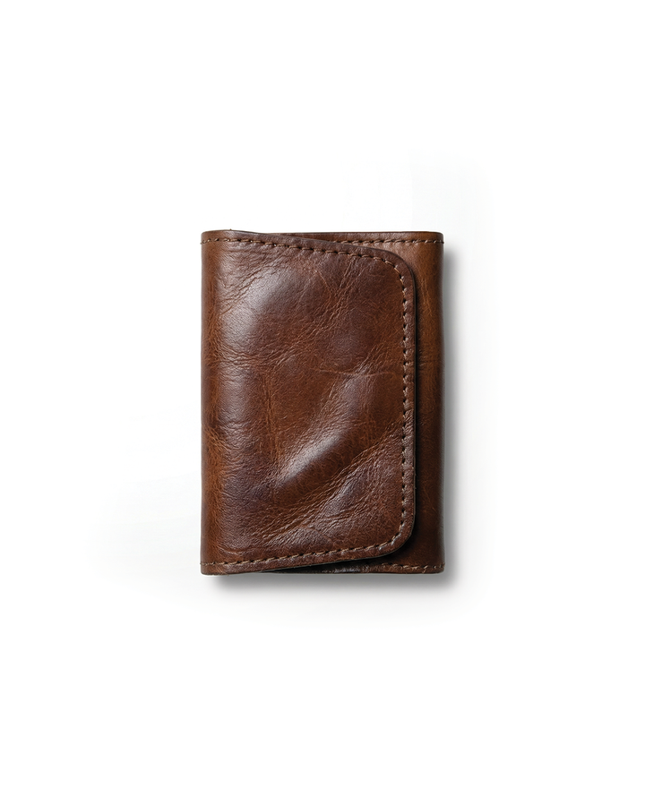 Men's Full-Grain Leather Tri-Fold Wallet