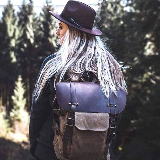 DSLR Camera Backpack Durable Vintage Design