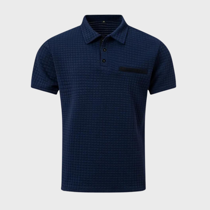 Men's Casual Polo Shirt Classic Short Sleeve Knit Top