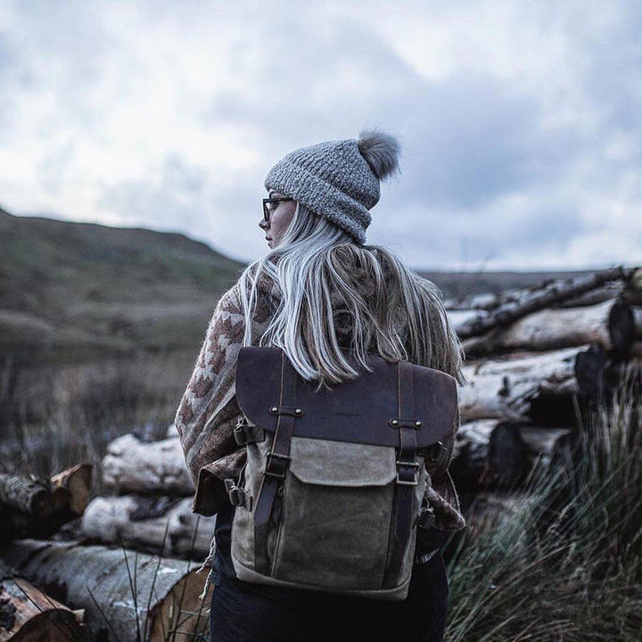 DSLR Camera Backpack Durable Vintage Design