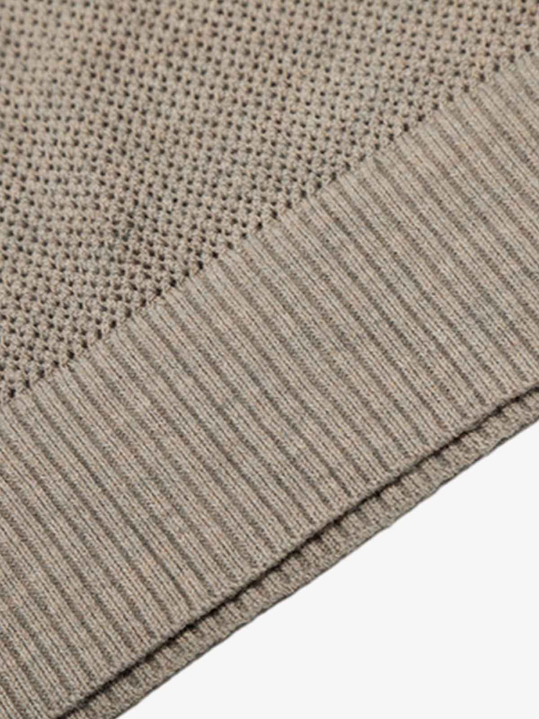 Layered Mesh Knit Hollow-Out Polo Shirt