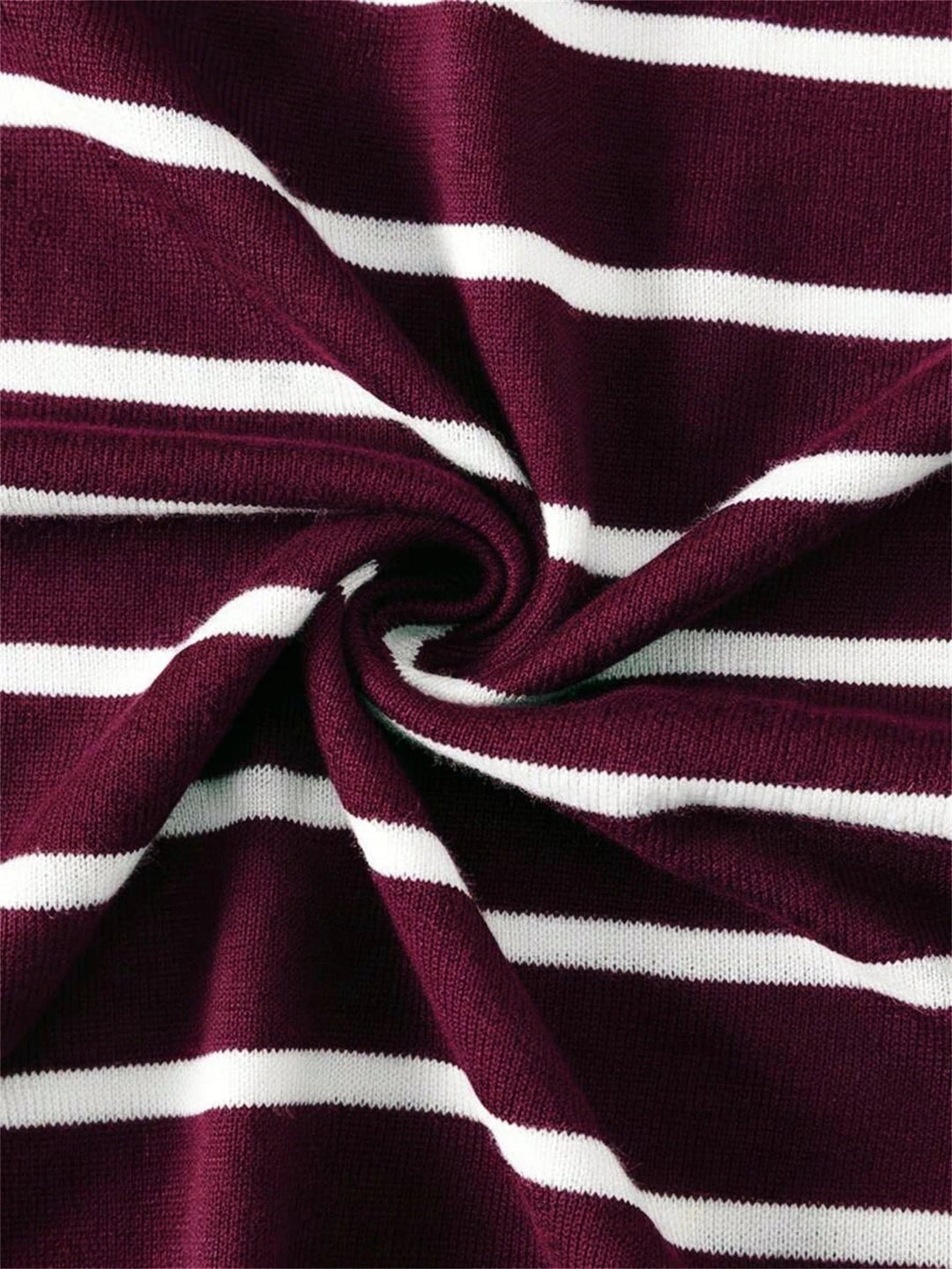 Men's Striped Knit Crew Neck T-Shirt Claret