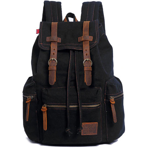 Vintage Canvas Backpack Durable Weather-Resistant Design