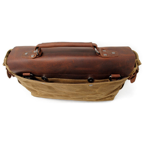 Vintage Canvas Motorcycle Shoulder Bag