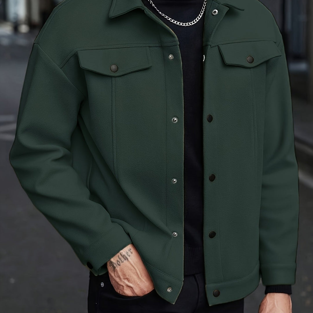 Back view of the lightweight men's transitional jacket