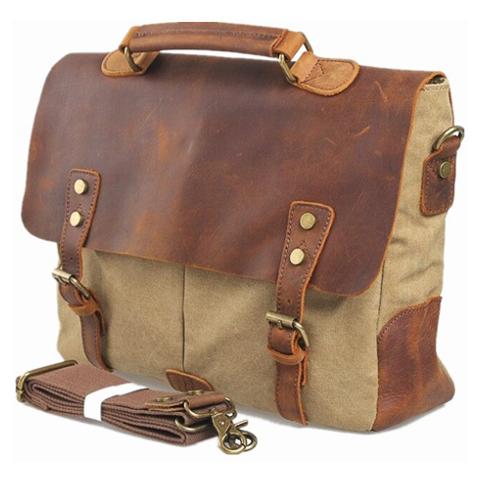 Vintage Canvas Motorcycle Shoulder Bag