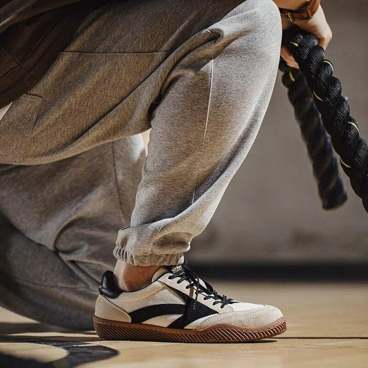 Suede Fabric Retro Squash Trainers