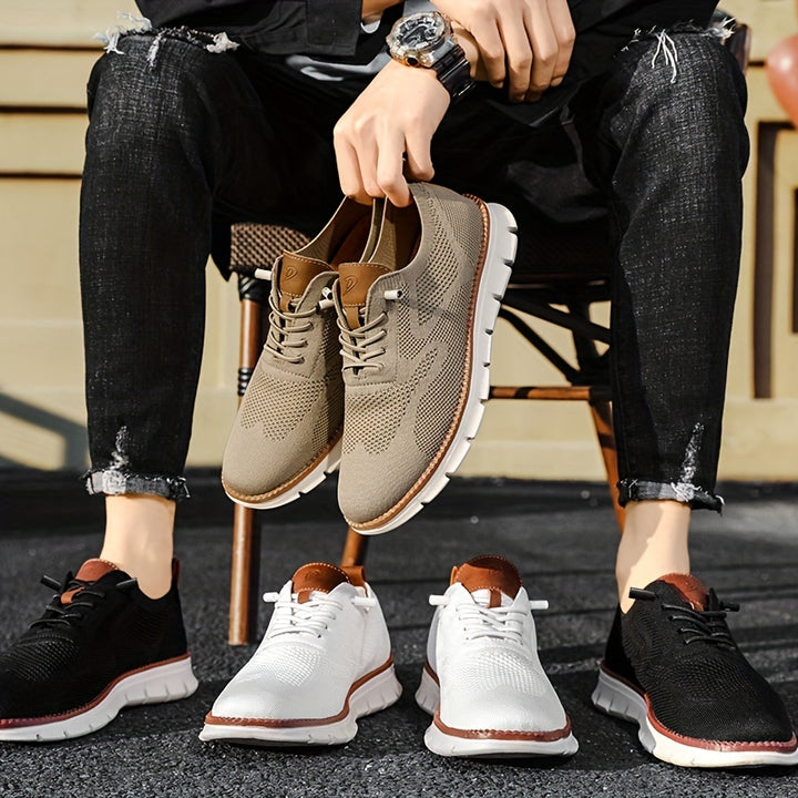 Men’s Breathable Knit Sneakers | Lightweight Casual Walking Shoes