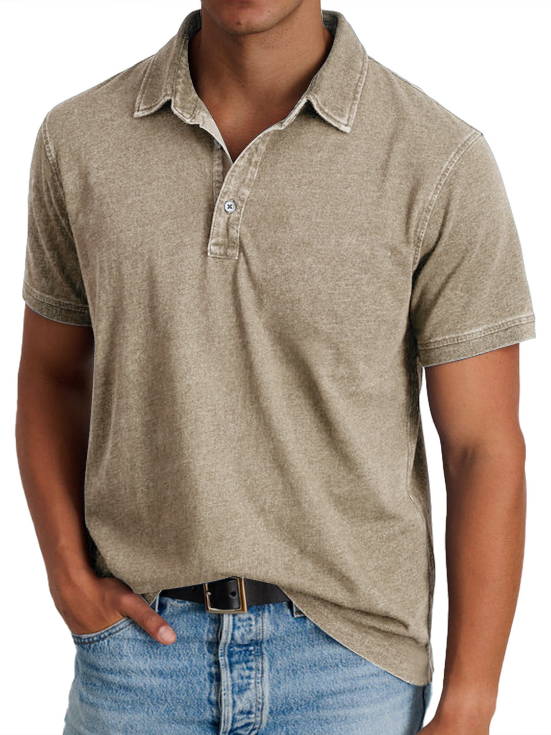 Classic Men’s Polo Shirt Slim Fit Cotton Tee