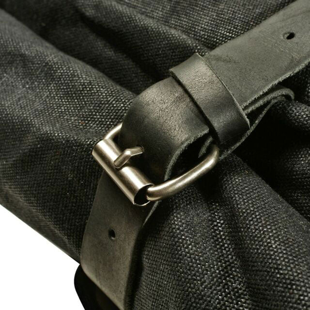 Canvas Roll-Top Vintage Motorcycle Backpack Mens