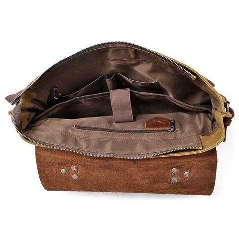 Vintage Canvas Motorcycle Shoulder Bag