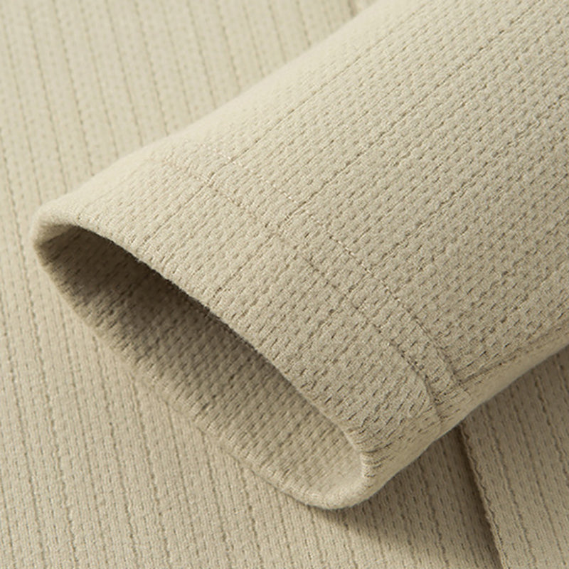 Men's Tailored Fit Textured Polyester Long-Sleeve Shirt