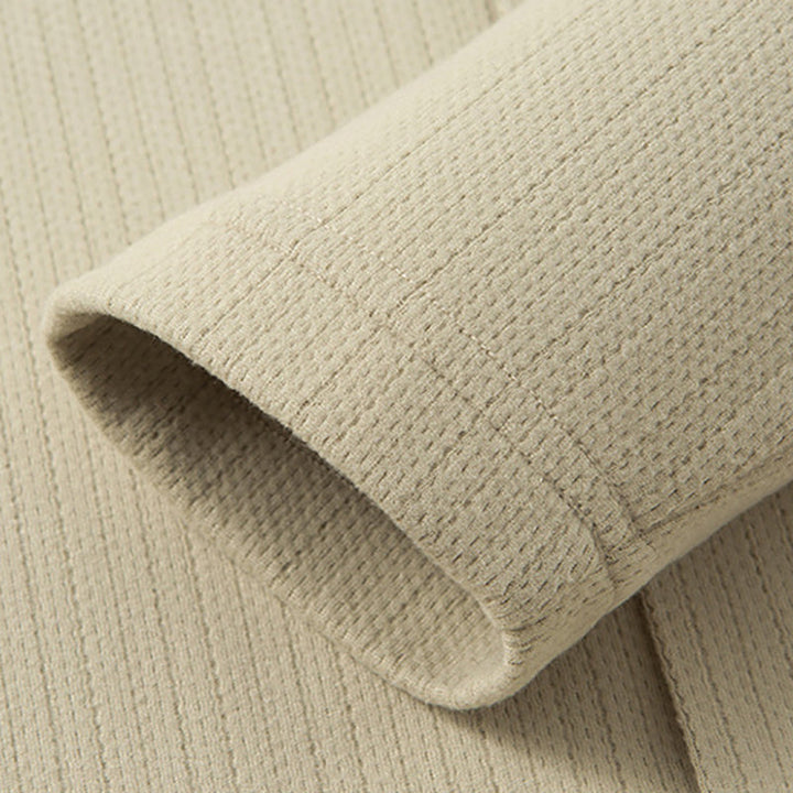 Men's Tailored Fit Textured Polyester Long-Sleeve Shirt