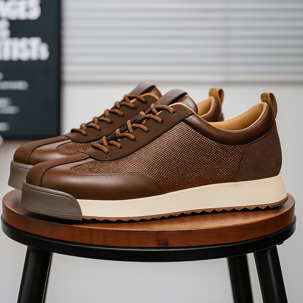 Leather Cushioned Sneakers