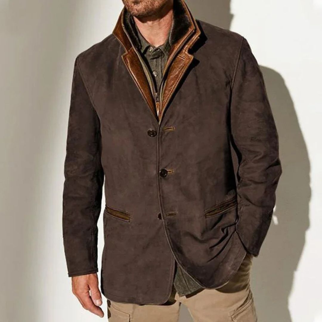 Retro Vintage Wool Blend Jacket for Men