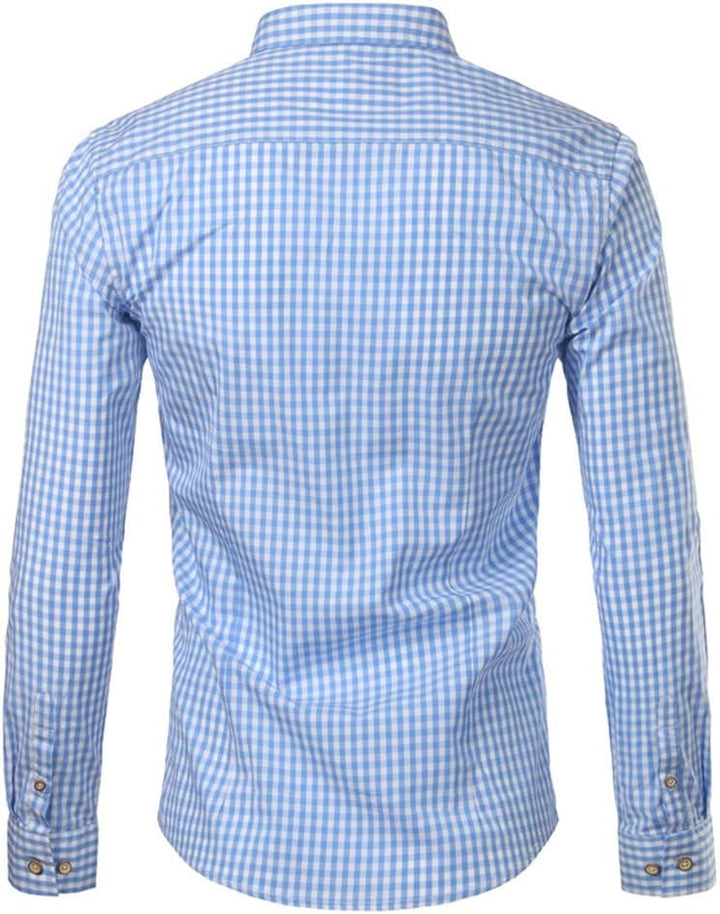 Short Sleeve Checkered Shirt Lightweight Breathable
