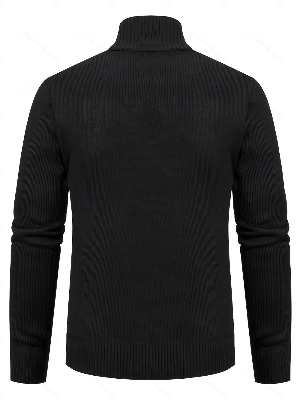Close-up of the textured knit fabric on a men's cardigan