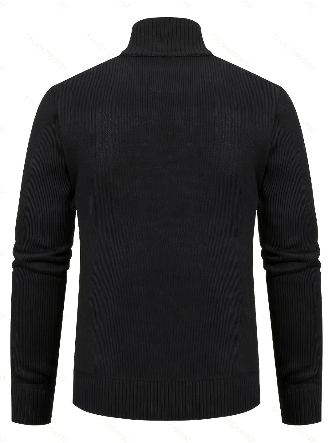 Close-up of the textured knit fabric on a men's cardigan
