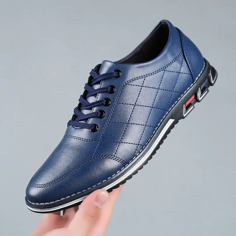 Men's formal business footwear shown together