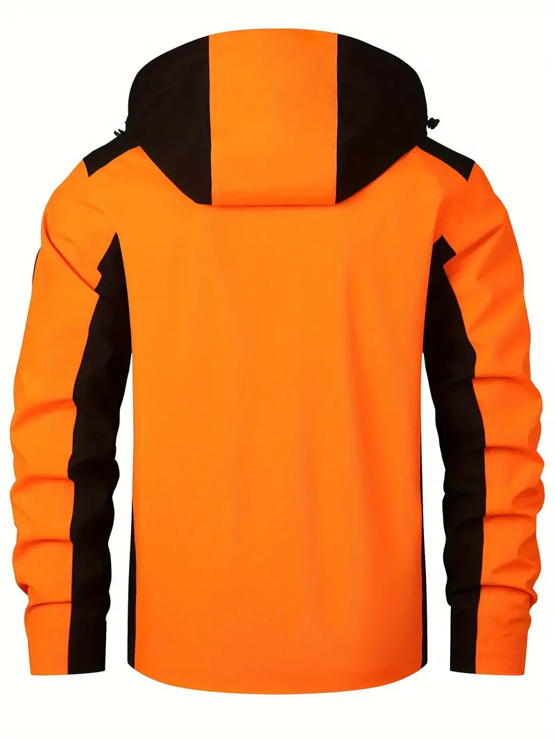 Back view of the women's water-resistant outdoor jacket