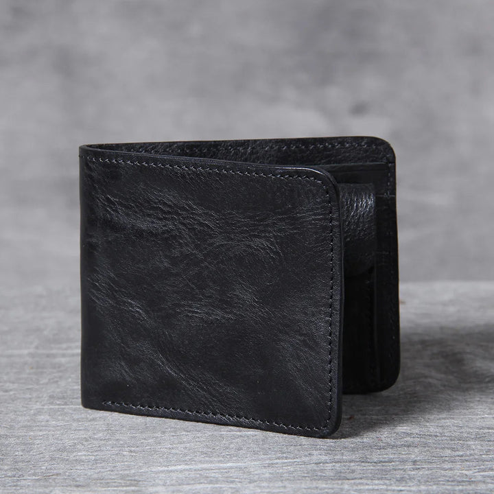 Bi-Fold Cowhide Leather Wallet