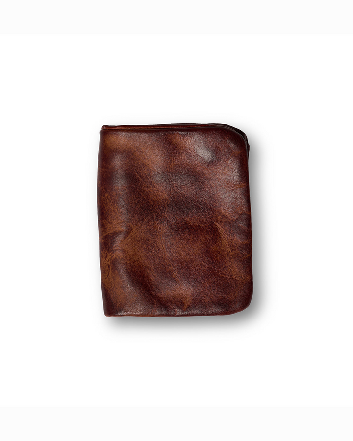 Full-Grain Leather Wallet Men's Compact Dual Closure Design