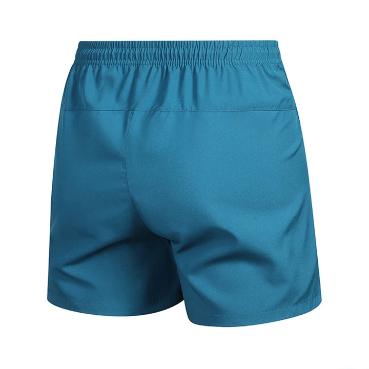 Men's Solid Color Elastic Waist Beach Shorts