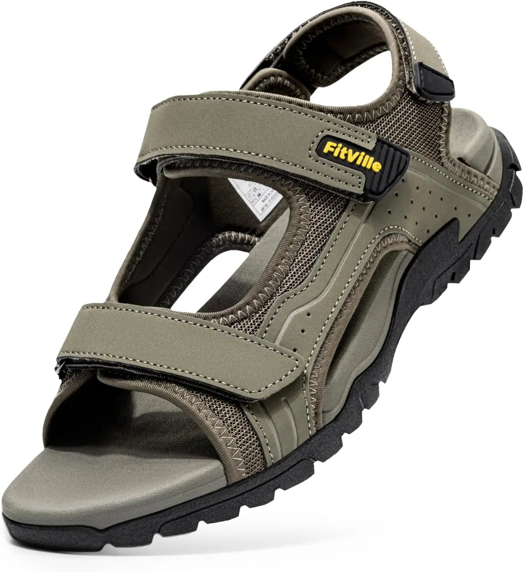 Men's Wide Toe Box Walking Sandals Synthetic Leather